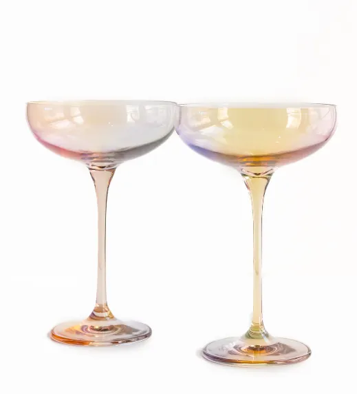 Estelle Colored Glass Champagne Coupes